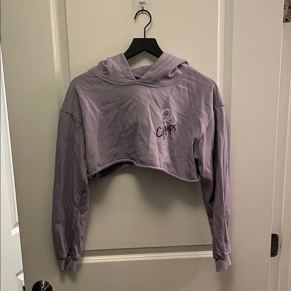 Champs Cropped Purple Hoodie